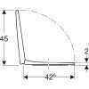 GEBERIT Selnova Square WC-ülőke alulról rögzíthető