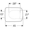 GEBERIT Selnova Square WC-ülőke alulról rögzíthető
