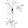 KLUDI xDIVE 3S Dual Shower termosztatikus króm zuhanyrendszer 