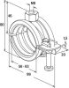 FISCHER FGSR csuklós gumibetétes csőbilincs 56-63mm, 2"