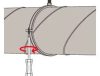 FISCHER LGS kétrészes légtechnikai bilincs, 112 mm