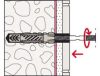 FISCHER WST mosdótál- és vizelderögzítő szett, 10x140mm