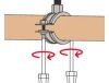 FISCHER kétrészes gumibetétes bilincs, M10/12, 197-203mm